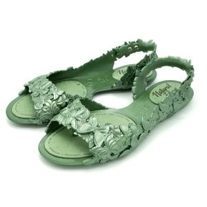 Sunies FLEXI Butterfly Glossy Green Sandals